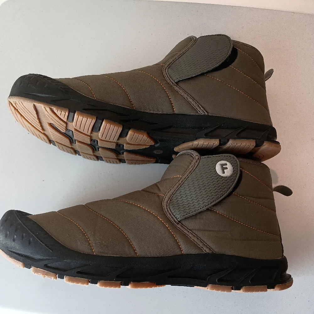 Jakcuz Men Snow Boots Winter Shoes Water Resistant Non-slip Warm Lining EU‎ 46